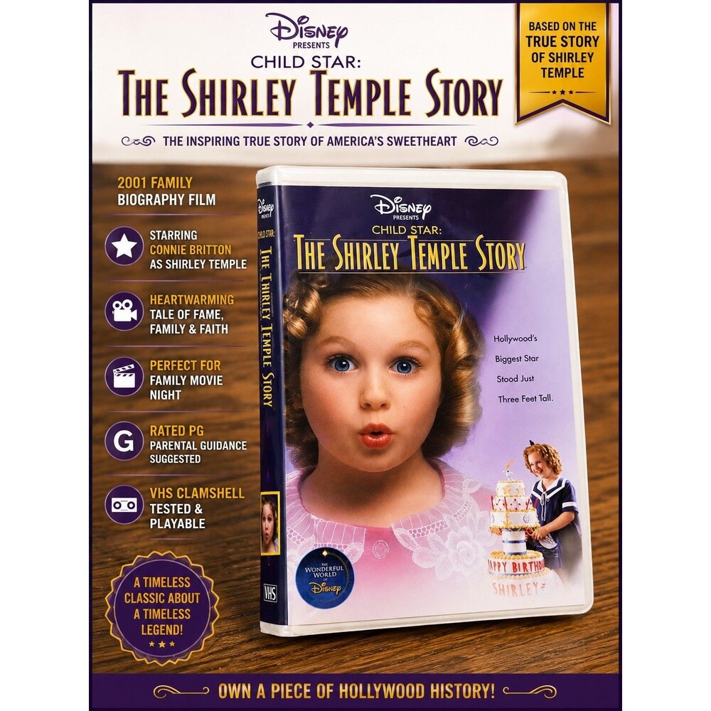 Disney Child Star The Shirley Temple Story VHS 2001 Clamshell Tested PG...